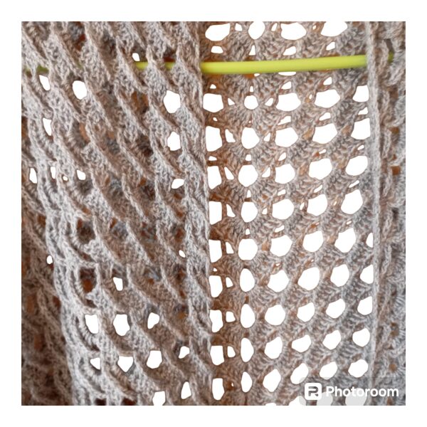 Handmade Crochet women scarf, Gray
